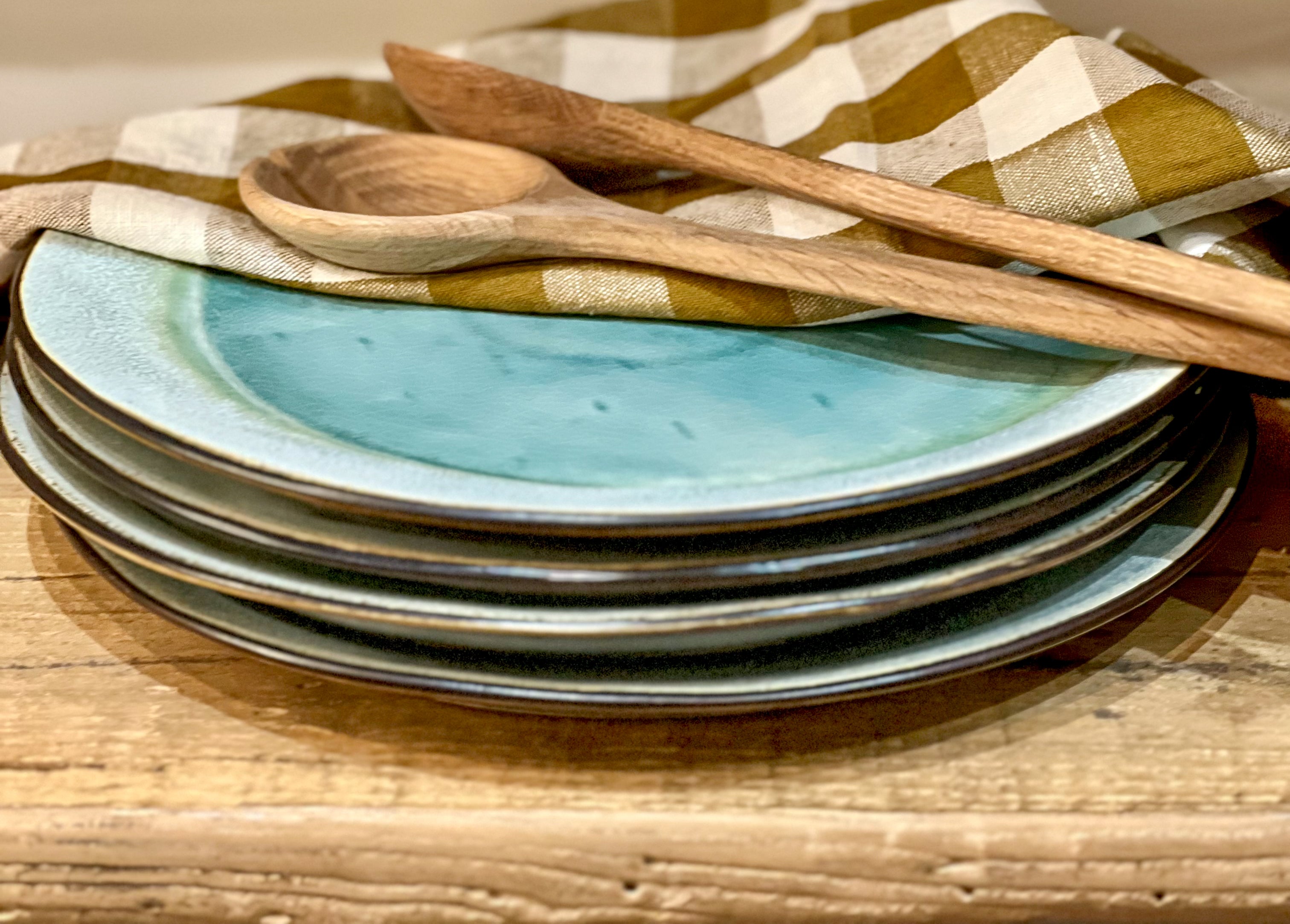 Assiette gres bleu, assiette gres bleu, art de la table pomax