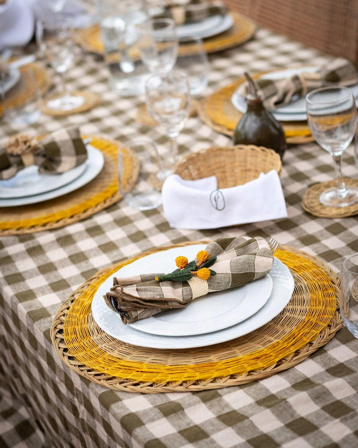 Set de table Rural Jaune PAO Maison vue détaillée