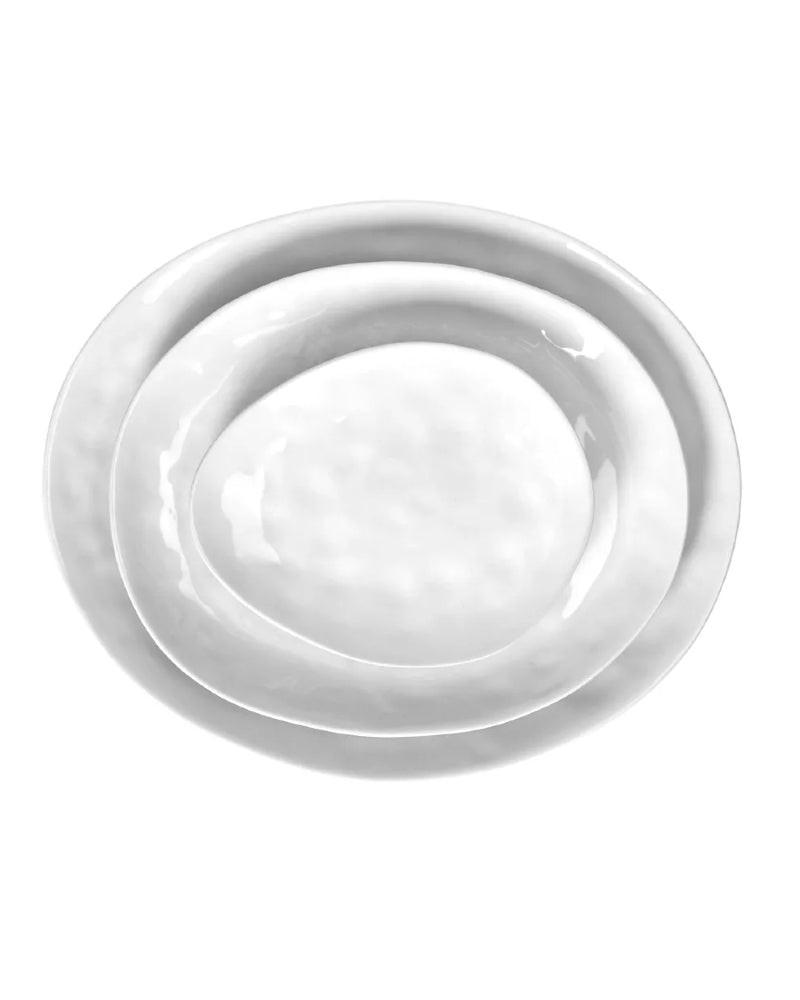 Assiette à Dessert Porcelino Ovale, blanc - Pomax