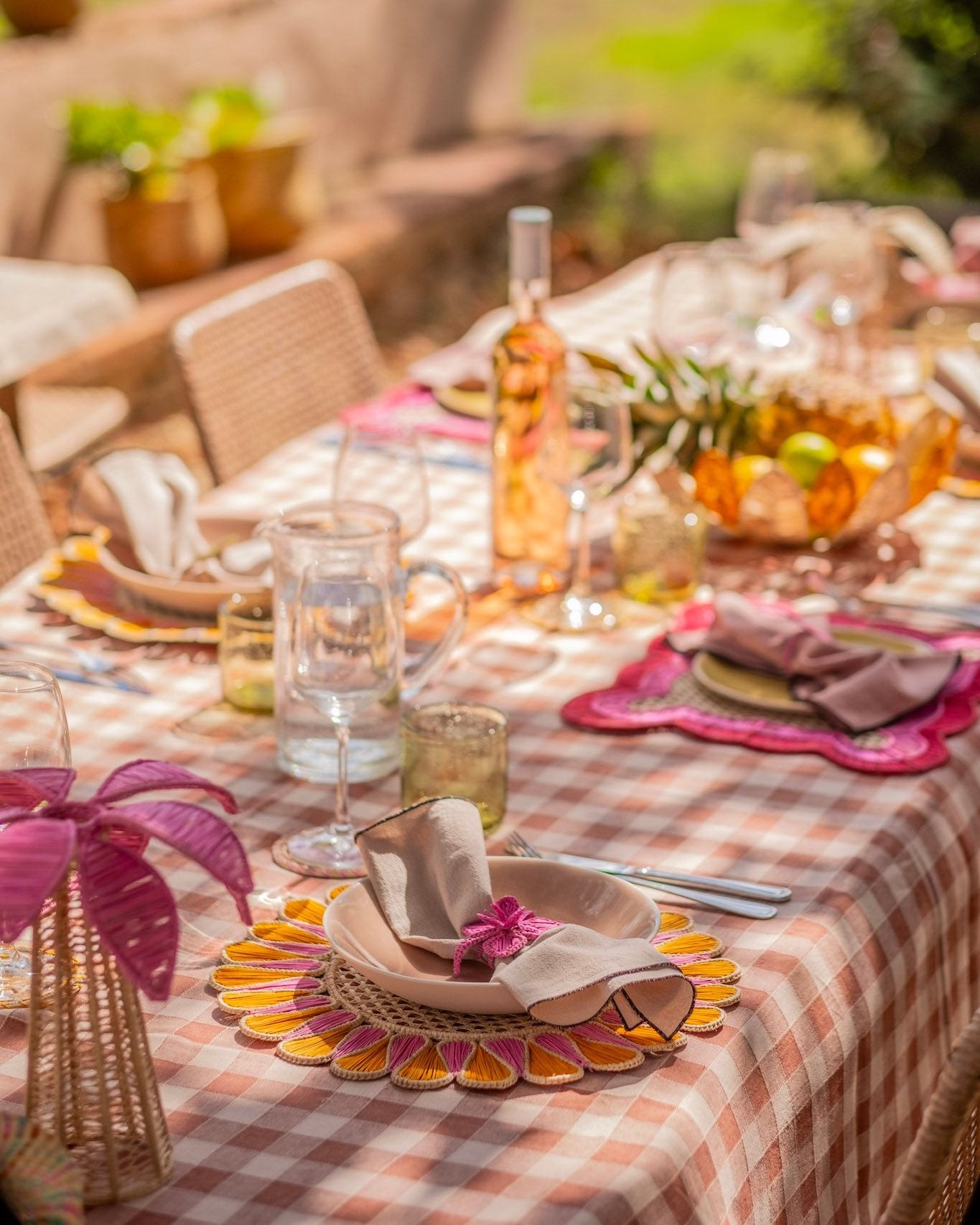Rond de Serviette, Orchidée Rose, Pao Maison