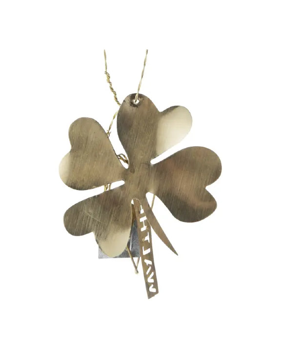 Ornement Trèfle en laiton, Walter & Co