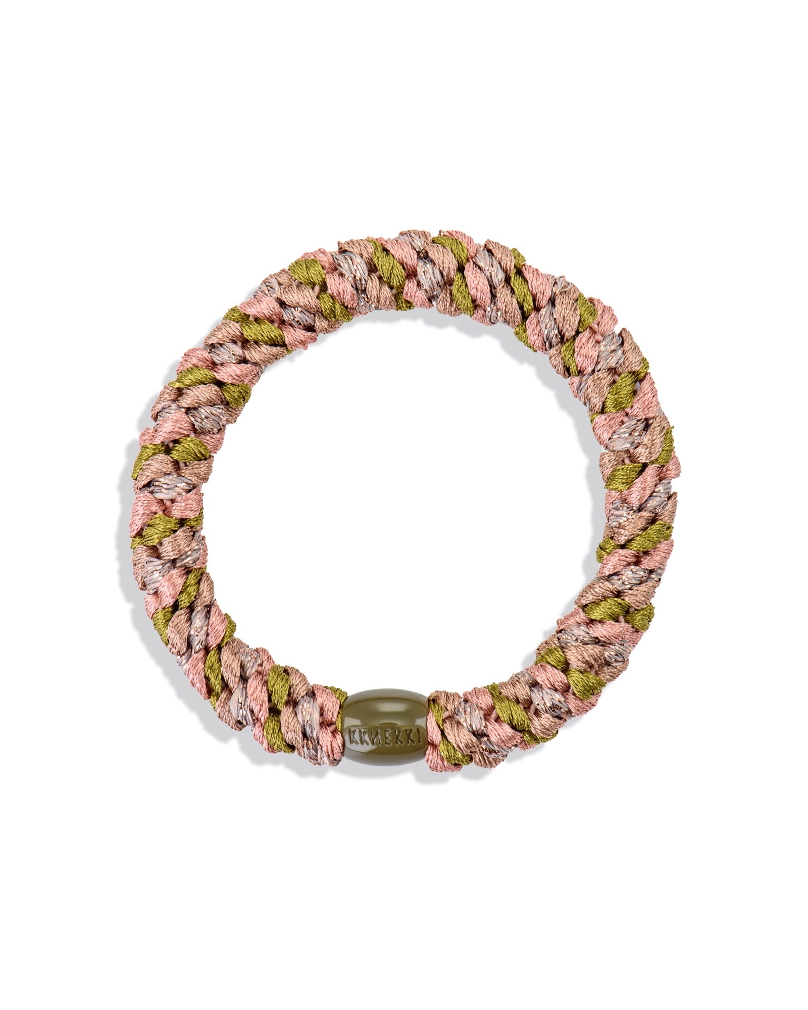 Elastique Mélange Vert Rose Multi , KKnekki 