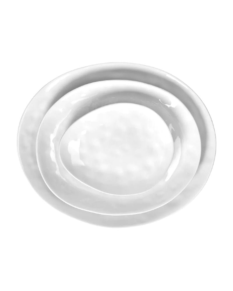 Assiette à Pain Porcelino Ovale, blanc - Pomax