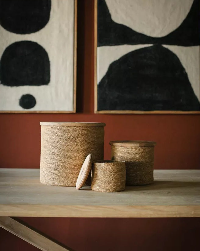 3 Paniers Avec Couvercle - Dune