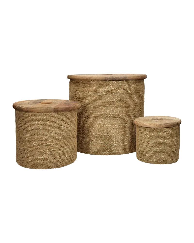 3 Paniers Avec Couvercle - Dune