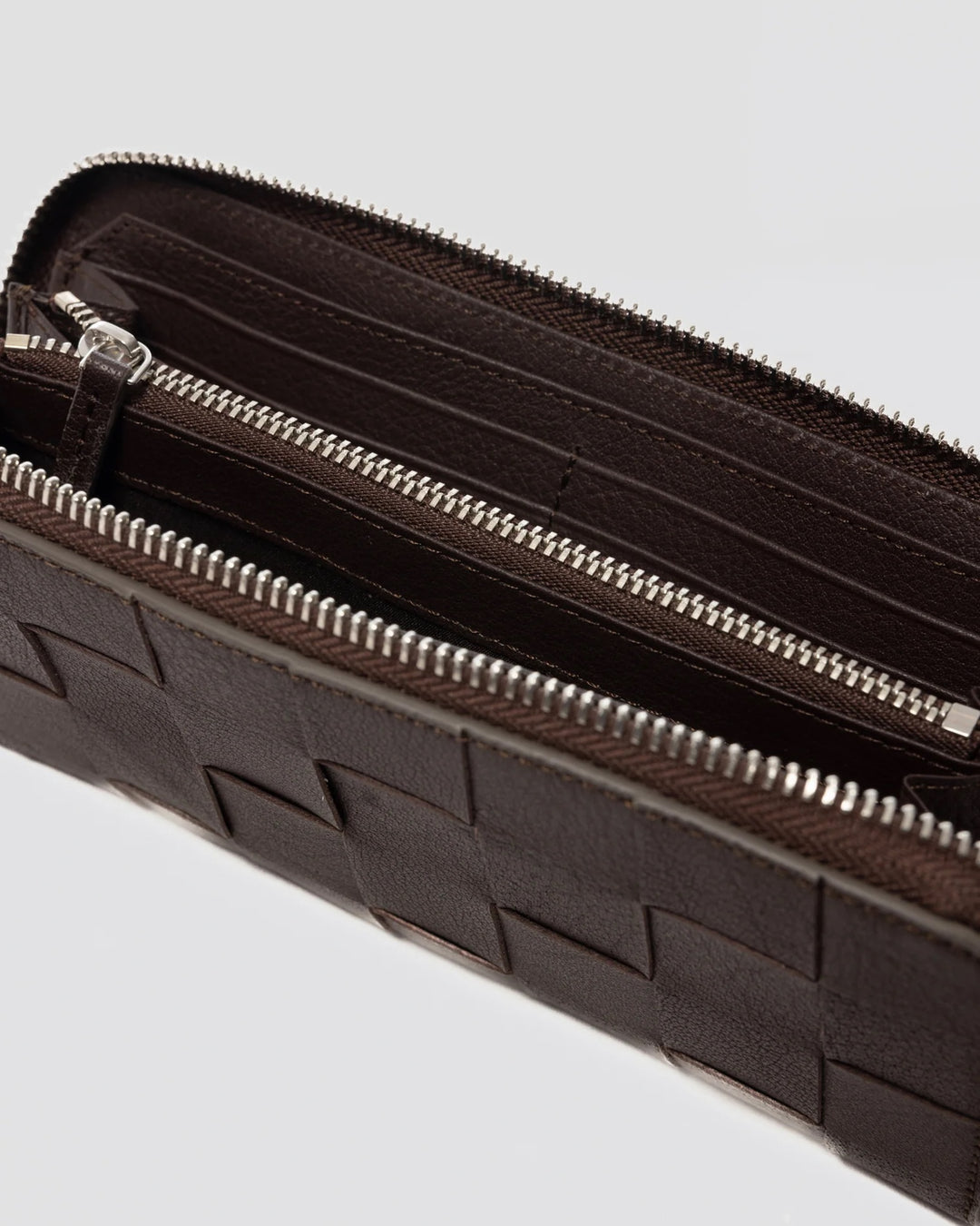 Check Zip Around Wallet Dark Brown, Dragon Diffusion
