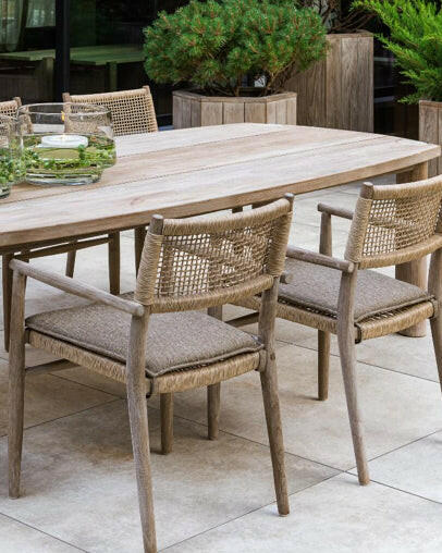 Chaise en Teck & Osier, Mieke