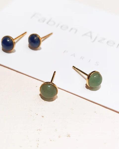 Boucles d'oreilles puces rondes 5 mm, Fabien Ajzenberg