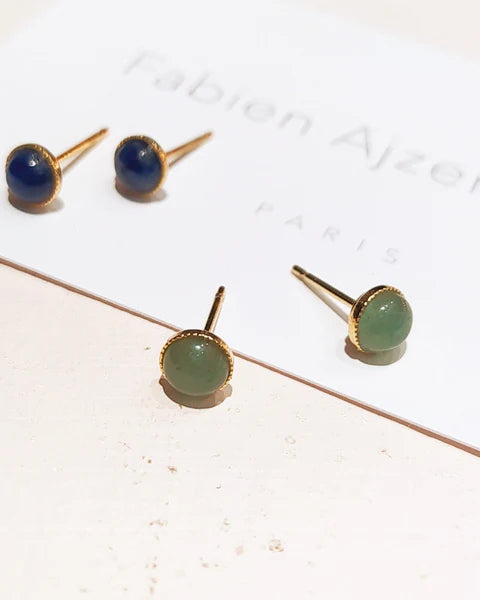 Boucles d'oreilles puces rondes 5 mm, Fabien Ajzenberg