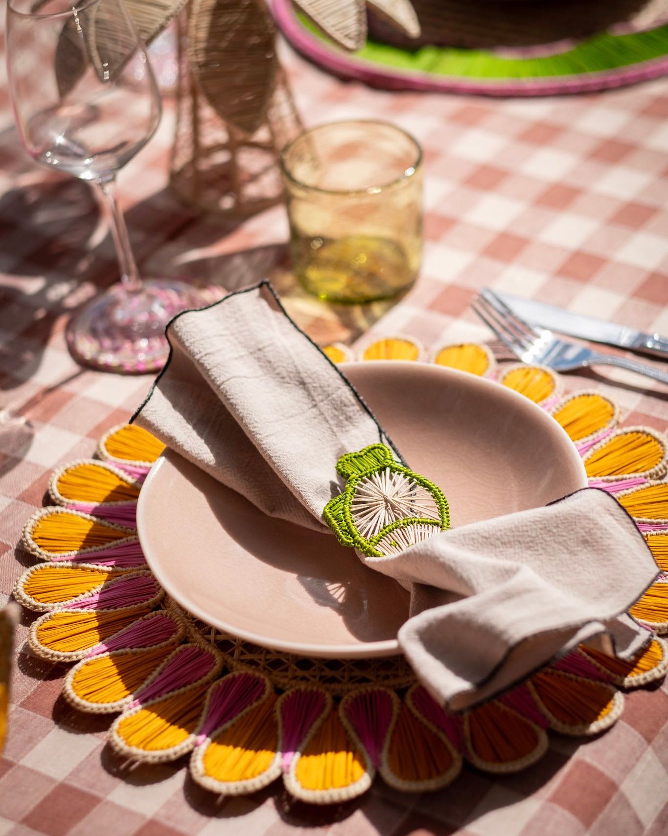 Rond de Serviette, Poisson Vert et Naturel, Pao Maison
