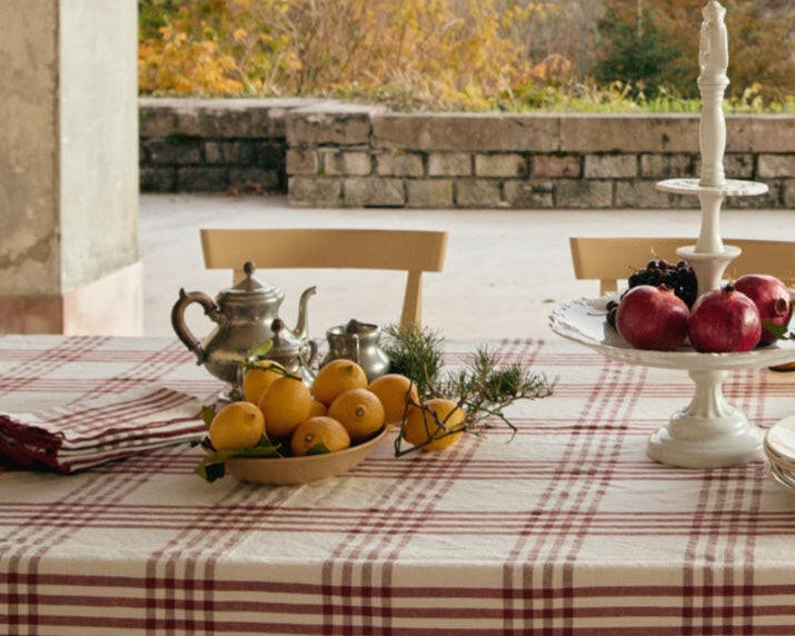 Serviette Toile Mimi Country Argile, Maison de Vacances