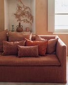 Vice Versa Cushion in Nomade Canvas, Clay