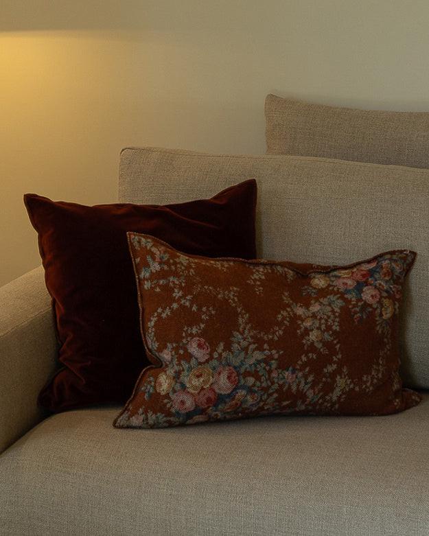 Coussin Vice Versa Lin Wabi Sabi Imprimé, Pompadour Argile, Maison de Vacances