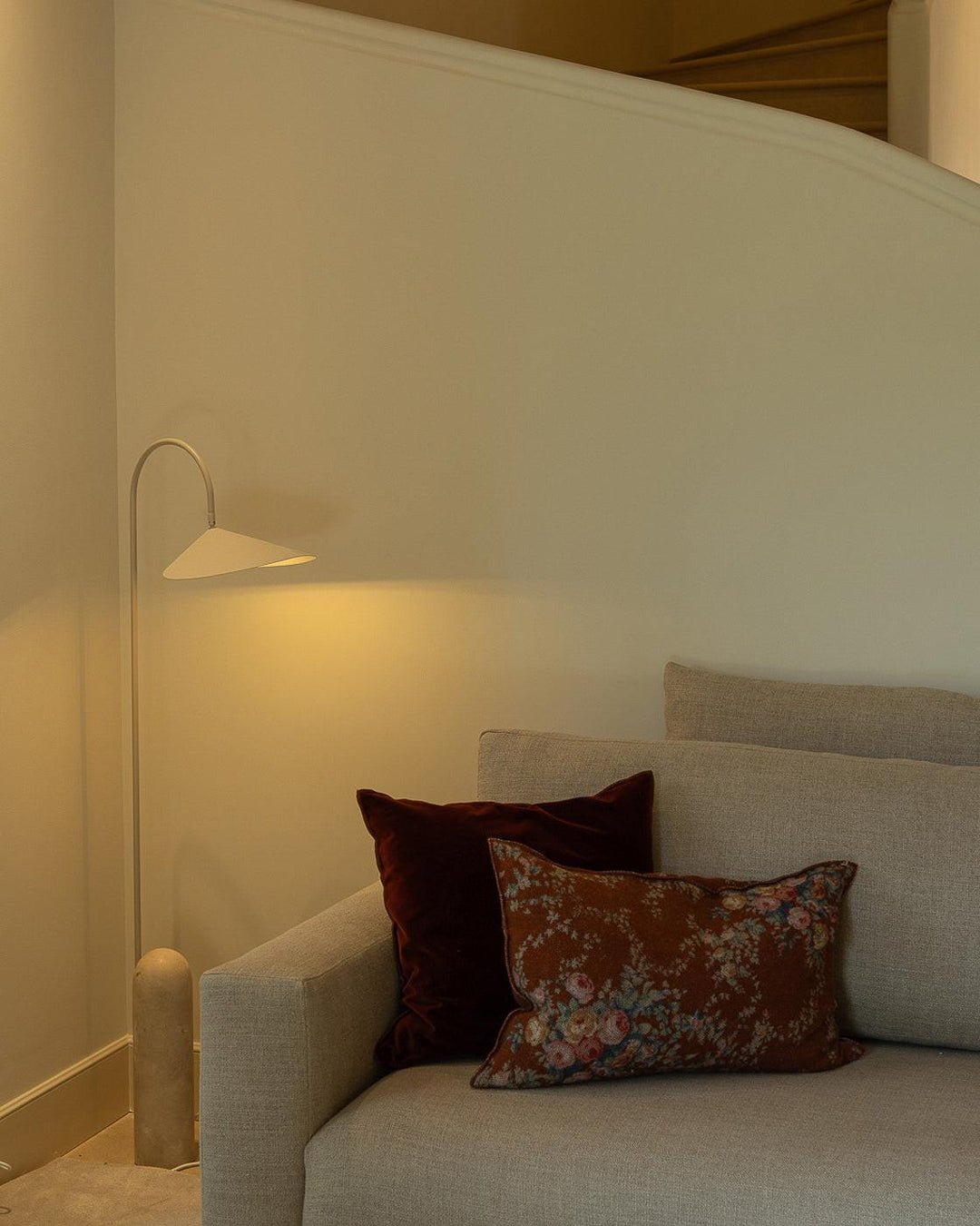 Coussin Vice Versa Lin Wabi Sabi Imprimé, Pompadour Argile, Maison de Vacances