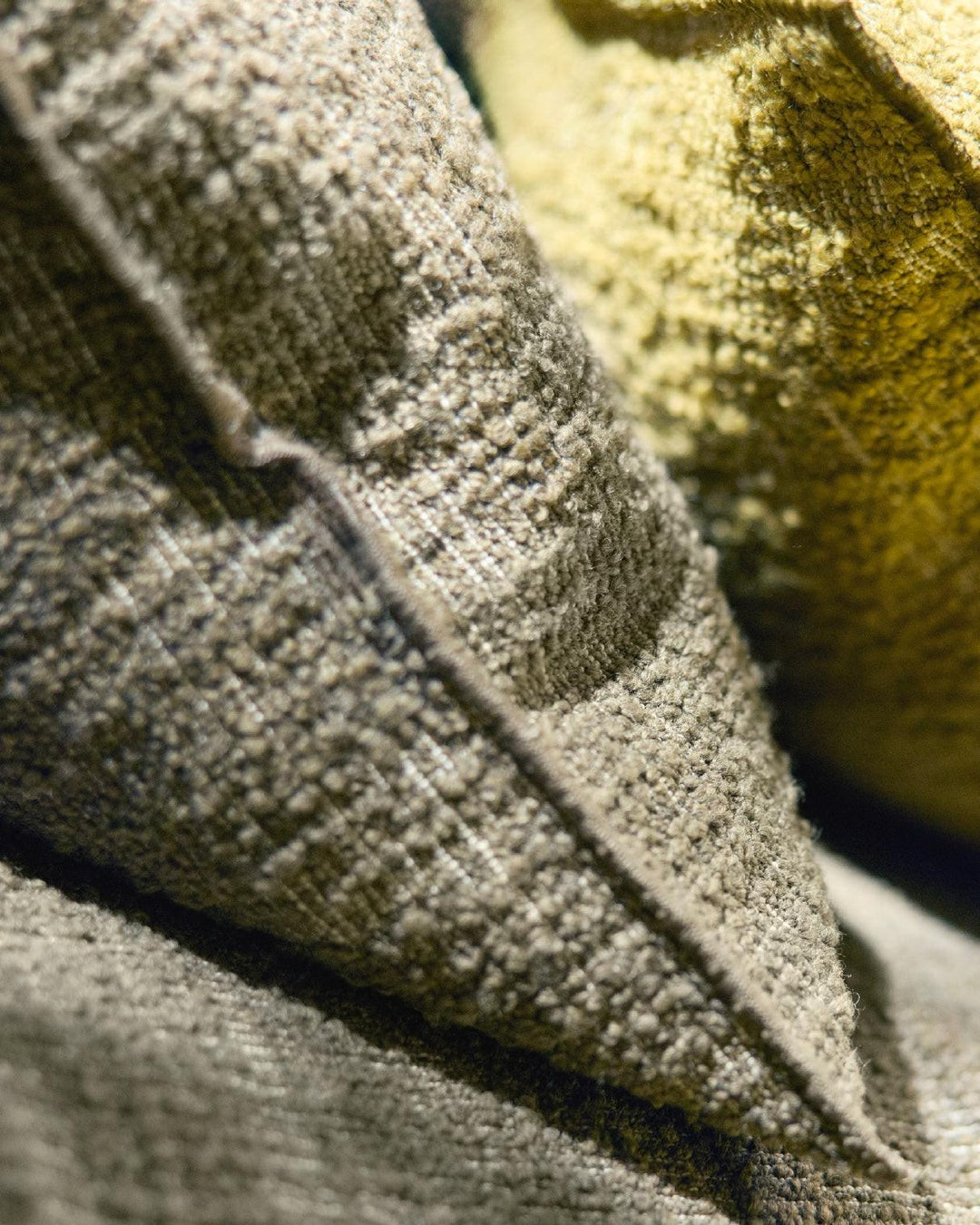 Coussin Vice Versa Toile Biella Dévorée Kaki, Maison de Vacances 