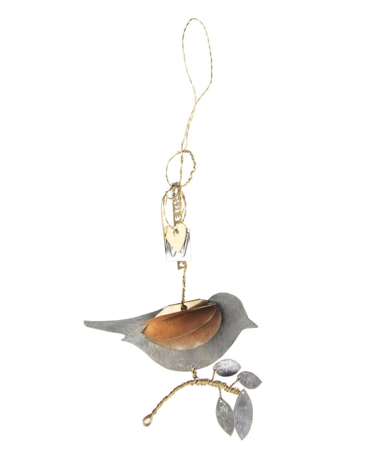 Décoration de Noël, Oiseau sur une branche.