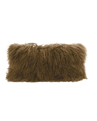 Coussin basic en peau de chèvre du Tibet Bronze, Maison de Vacances