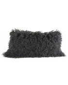 Basic cushion in Tibetan goatskin, Charcoal