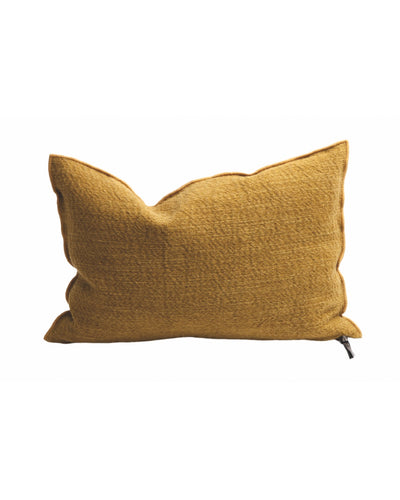 Coussin Vice Versa en toile Nomade Ocre
