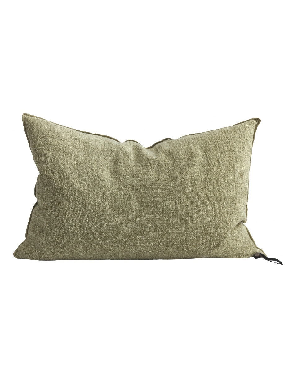Vice Versa Washed Linen Crépon Cushion, Terracotta