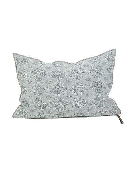 Coussin Vice Versa Jacquard Stone Washed Kilim Aqua, Maison de Vacances