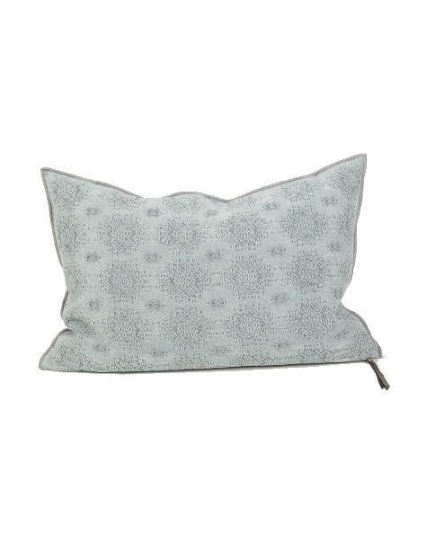 Coussin Vice Versa Jacquard Stone Washed Kilim Aqua, Maison de Vacances