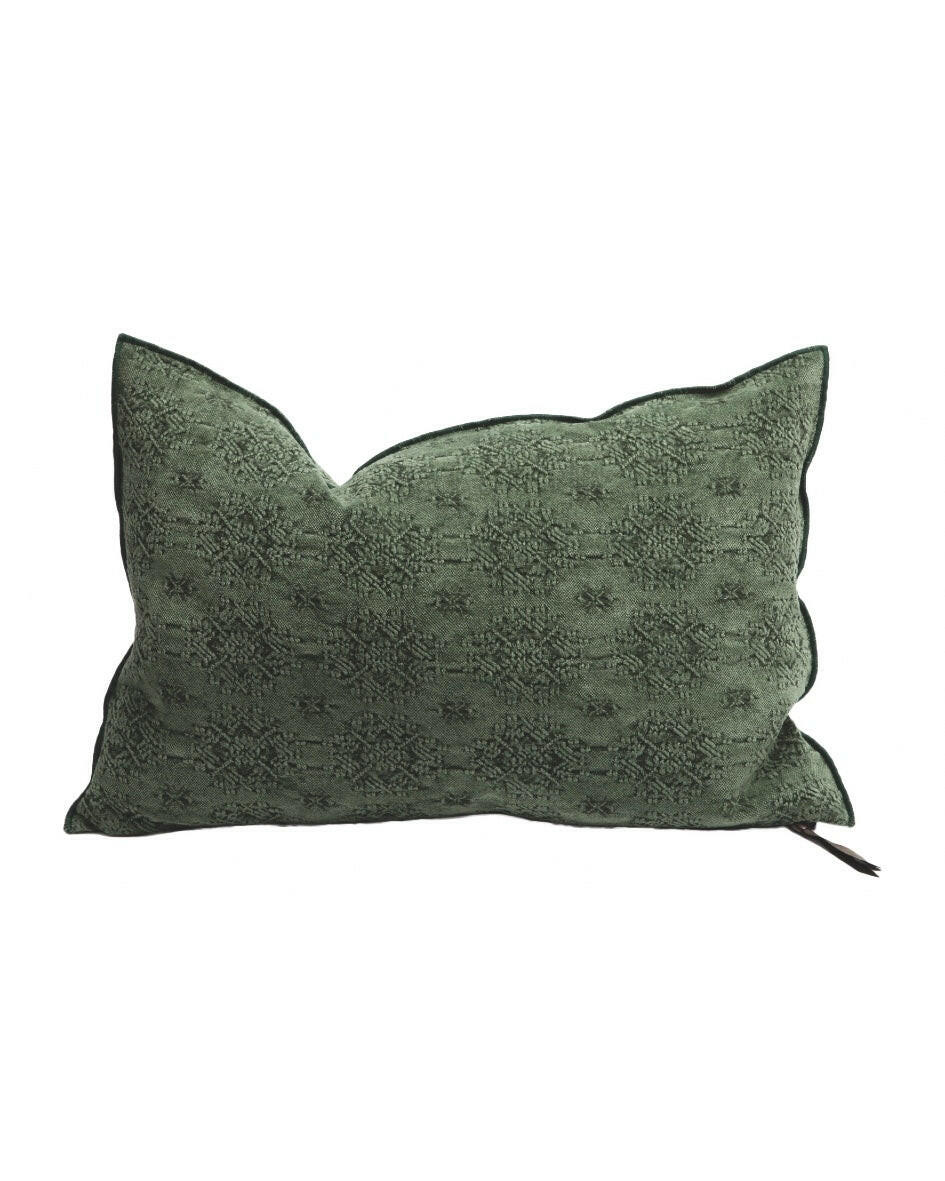 Coussin Vice Versa Jacquard Stone Washed Kilim Avocat, Maison de Vacances