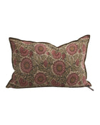 Vice Versa Wabi Sabi Printed Linen Cushion, Pink Sunflowers