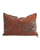 Vice Versa Wabi Sabi Printed Linen Cushion, Pompadour Henné