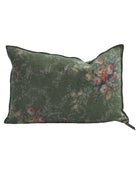 Vice Versa Wabi Sabi Printed Linen Cushion, Pompadour Laurel