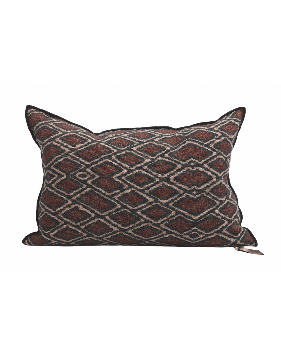 Coussin Vice Versa en toile Lin Wabi-Sabi, Samarkand Argile, Maison de Vacances