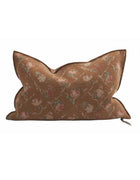 Vice Versa Cushion in Wabi-Sabi Jardin Secret Linen Canvas, Havana