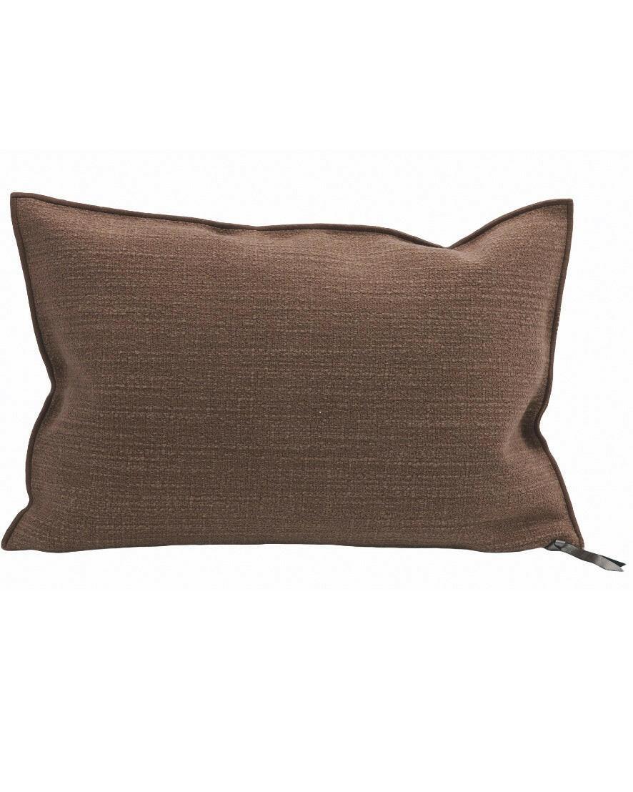 Coussin Vice Versa Toile Belsize Upcyclée Blush, Maison de Vacances