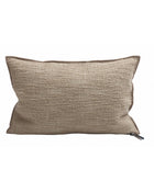 Coussin Vice Versa Toile Biella Dévorée, Cappuccino
