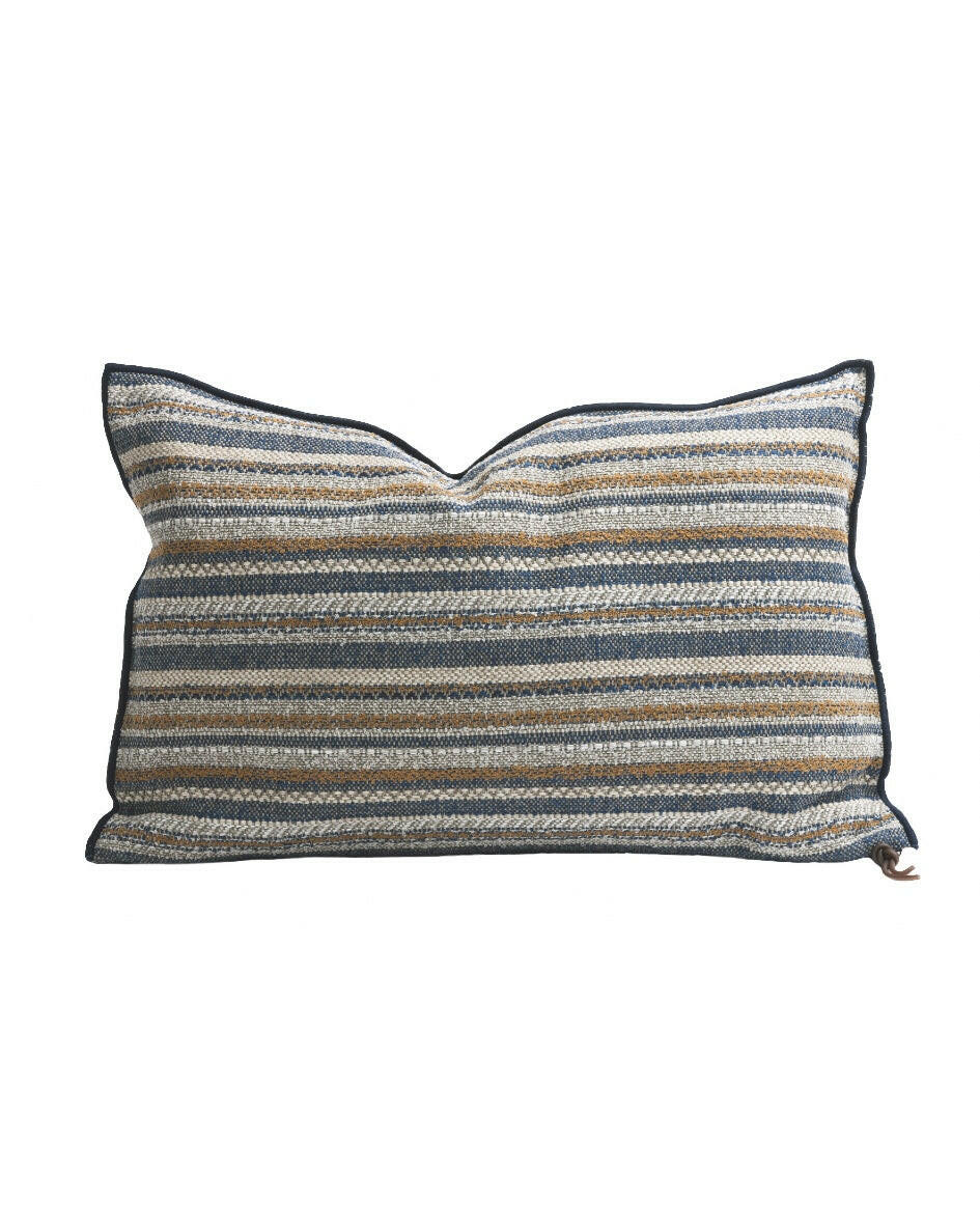 Coussin Vice Versa Toile In & Outdoor Santa Fe Indigo Maison de Vacances