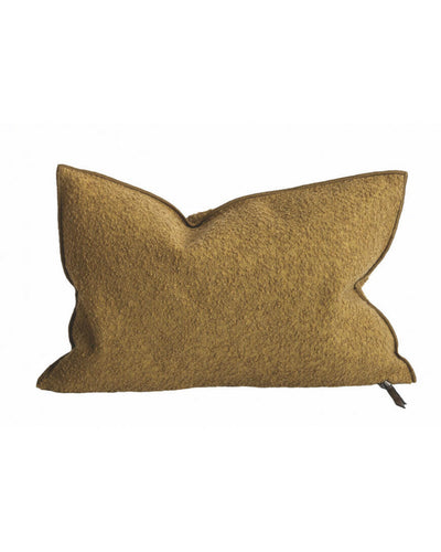 Coussin Vice Versa Toile Wooly, Ocre, Maison de Vacances