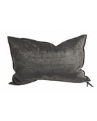 Vice Versa Cushion in Royal Velvet, Charcoal