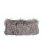 Basic cushion in Tibetan goatskin, Taupe