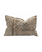 Vice Versa Indoor & Outdoor Bogolan Canvas Cushion, Havana
