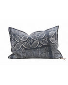 Vice Versa Indoor & Outdoor Bogolan Canvas Cushion, Indigo