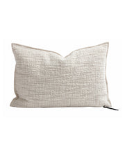 Coussin Vice Versa Toile Biella Dévorée Off White, Maison de Vacances