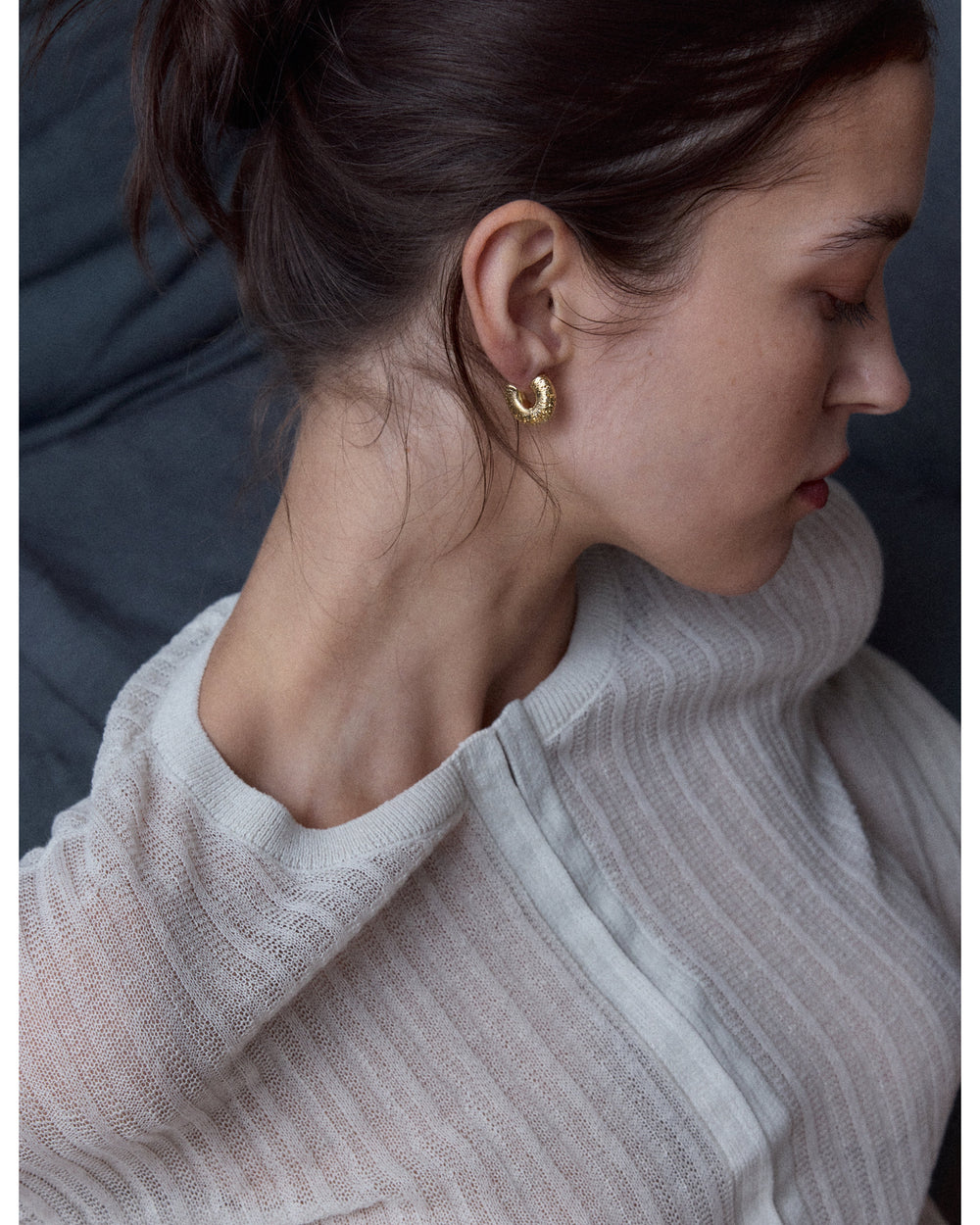 Créoles La Craquelée Ø15 - Louise Damas - Halo Concept