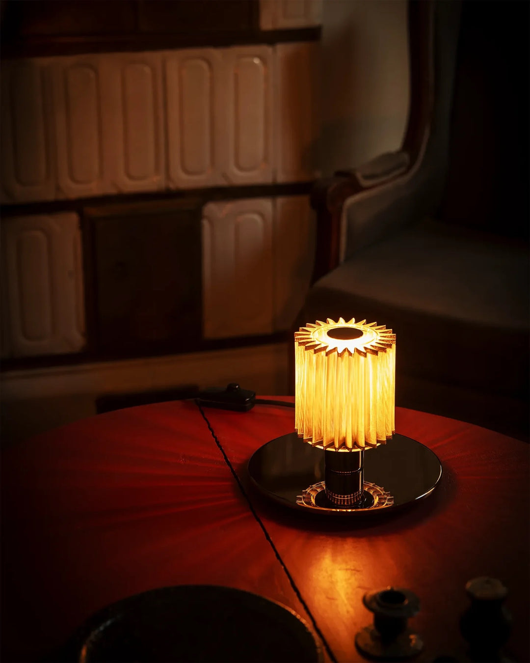 Lampe, In the Sun Table 220, Couleur Noir - Maille Or