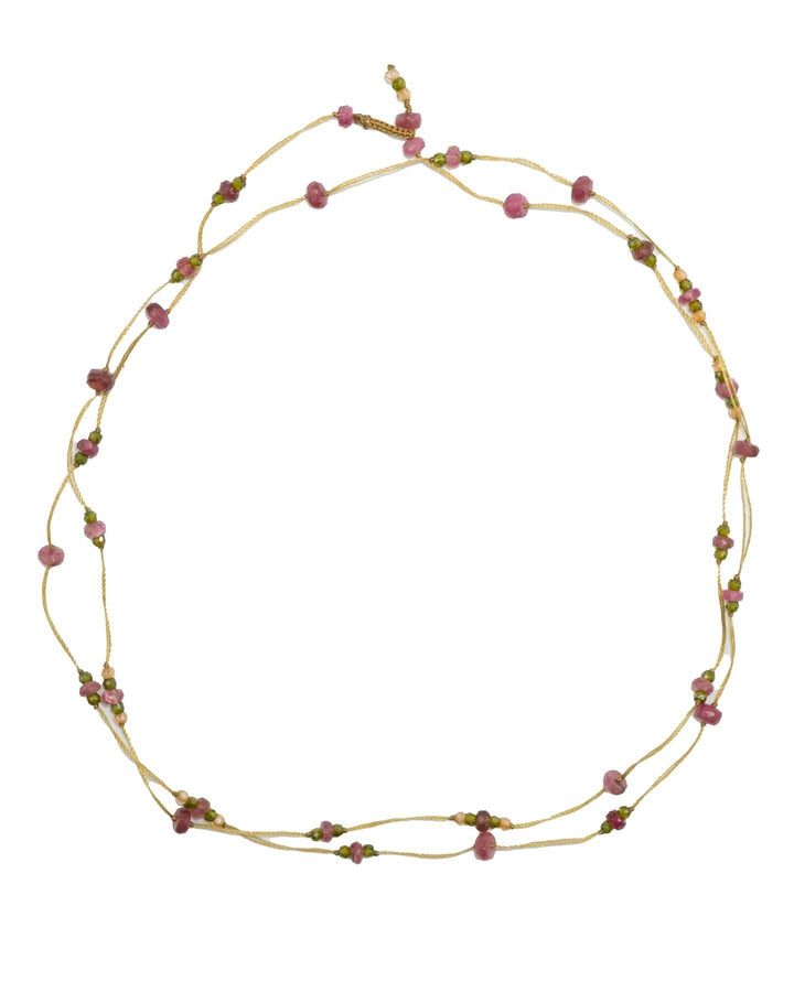 Collier &amp; Bracelet Laly Duo Tourmaline Rose, Sharing