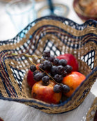 Large Rural Basket, Blue/Red