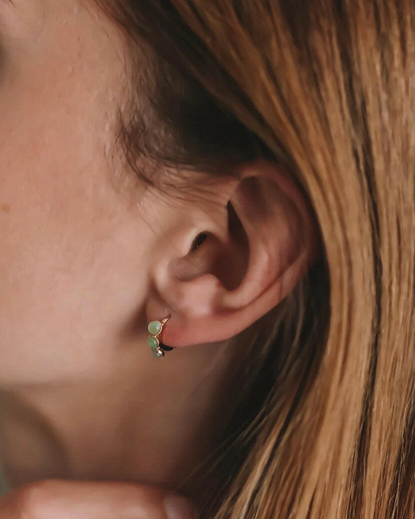 Créoles nano Lia, Jaspre Africain.