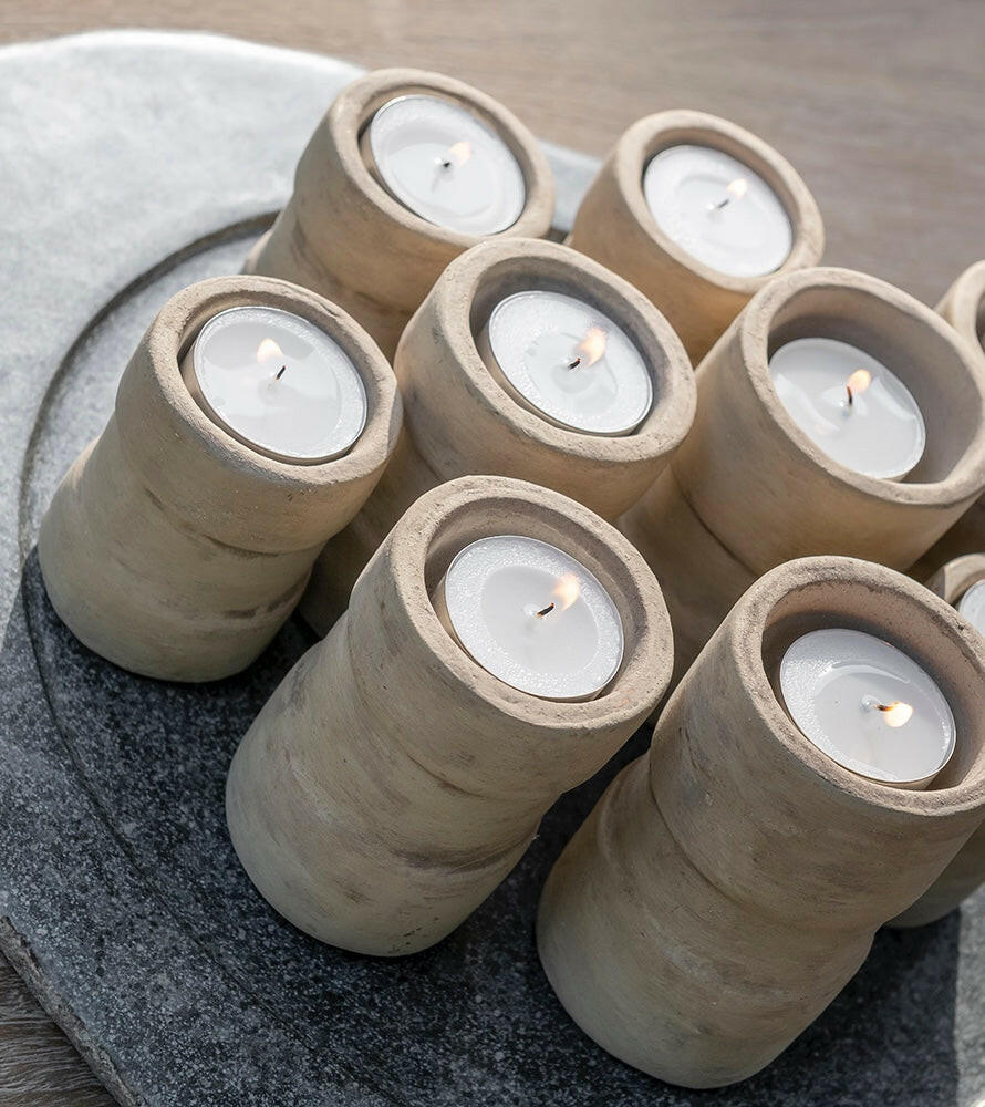 Bougeoir Jack en terre cuite.