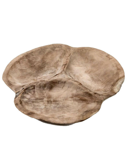 Candy plate, teak naturel, Gommaire
