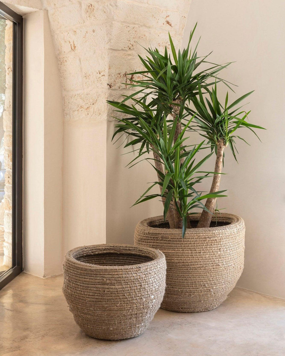 jute pots for plants Planter Basket Java Mendon Natural Jute, Large