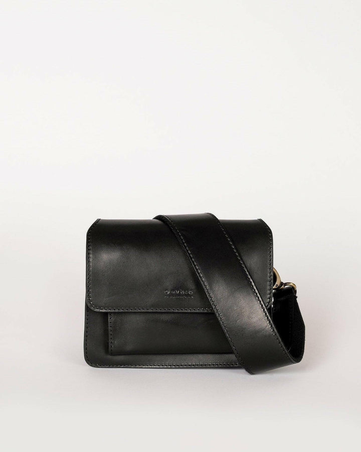 Sac bandoulière mini Harper noir style accordéon